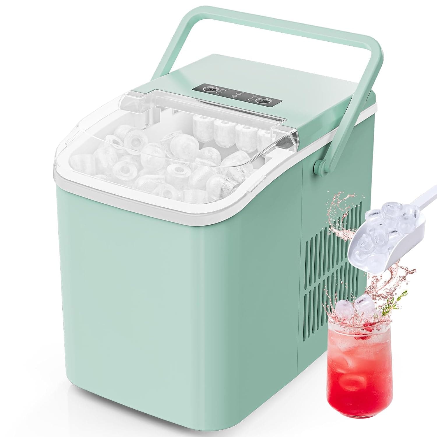 Sweetcrispy countertop ice maker in sage green