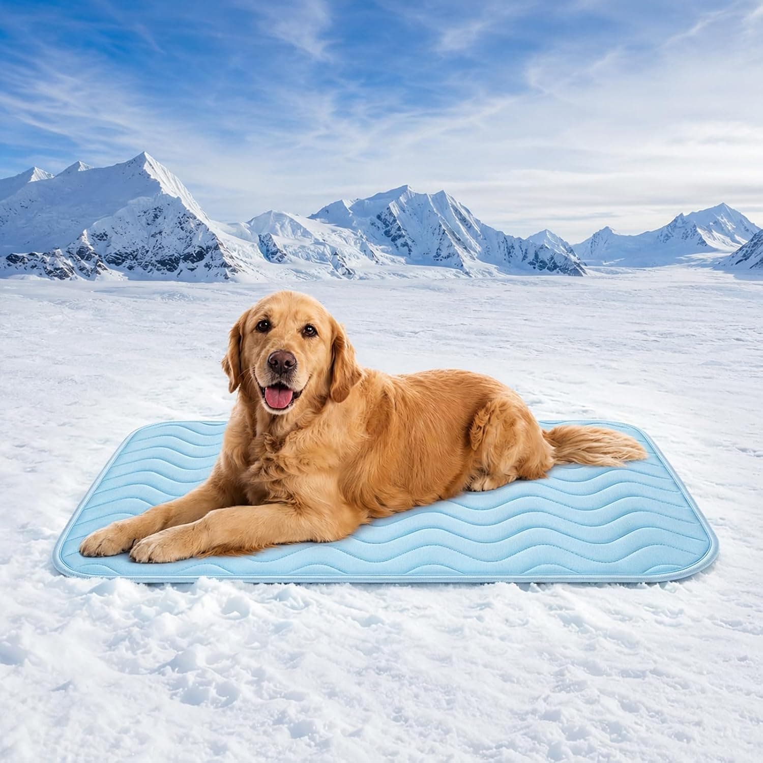 Dog cooling mat with advanced cooling fabric