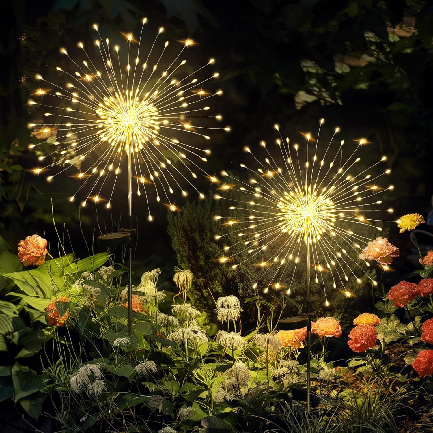 GIGALUMI solar garden lights with flexible copper wire design